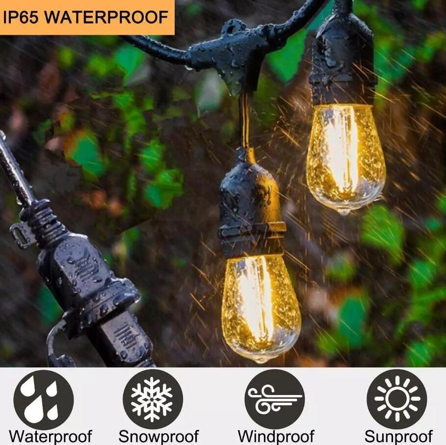 Edison Outdoor Garden S14 Led Christmas Fancy E27 Patio Connectable Bulb Outside Decorative Party E26 String Light