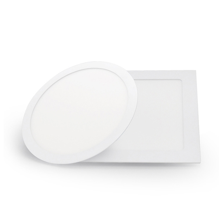 Indoor Commercial Ceiling 3w 6w 9w 12w 15w 18w 24w Recessed Round Square Led Slim Panel Lighting For Outdoor