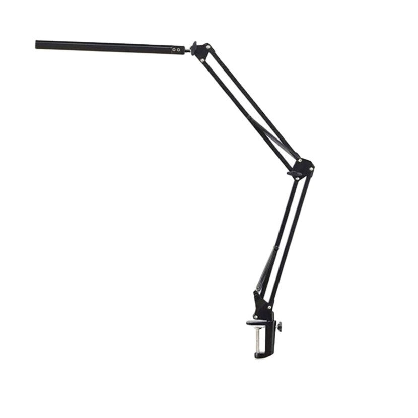 Clip-on Desk Reading Light Folding Long Arm Table Clamp Lamps Eye-Caring Dimmable Architect Drafting Metal Swing Arm Desk Lamp