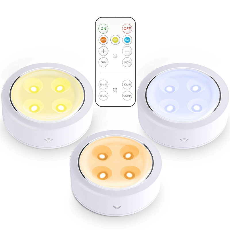 Kitchen LED Spot Under Cabinet Lights Wall Lamp Home Wireless Remote Control Night Light