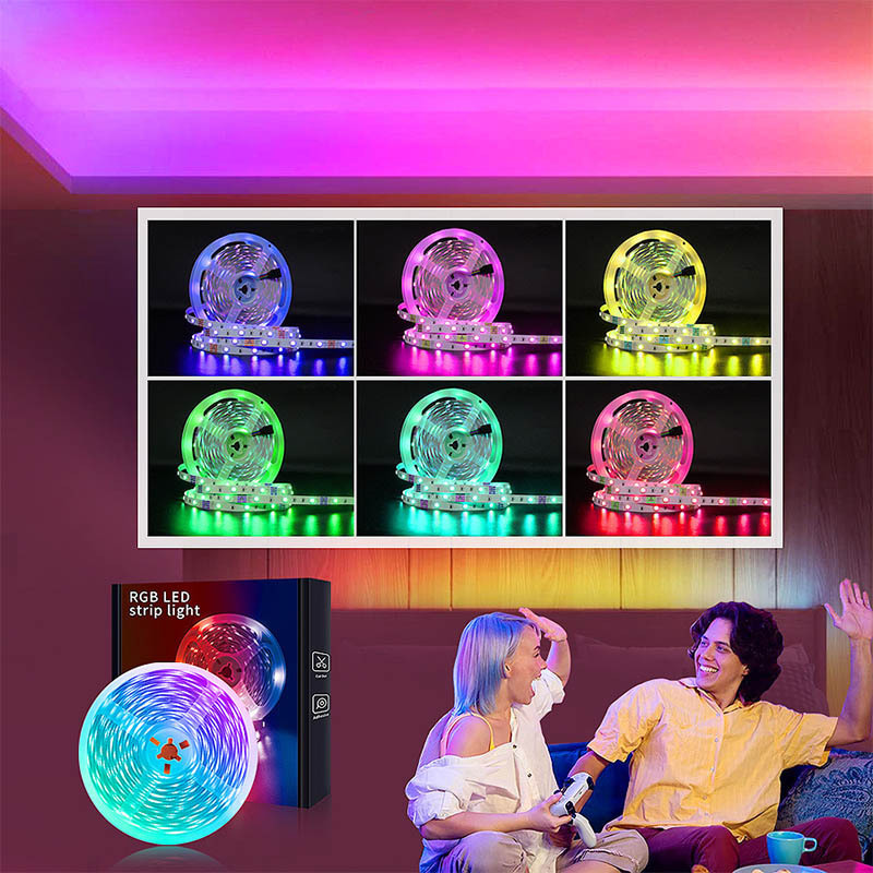 5050 RGB Music Sync APP TV Backlight Kit Flexible Waterproof Decoration Lamp Bluetooth Smart Led Light Strip