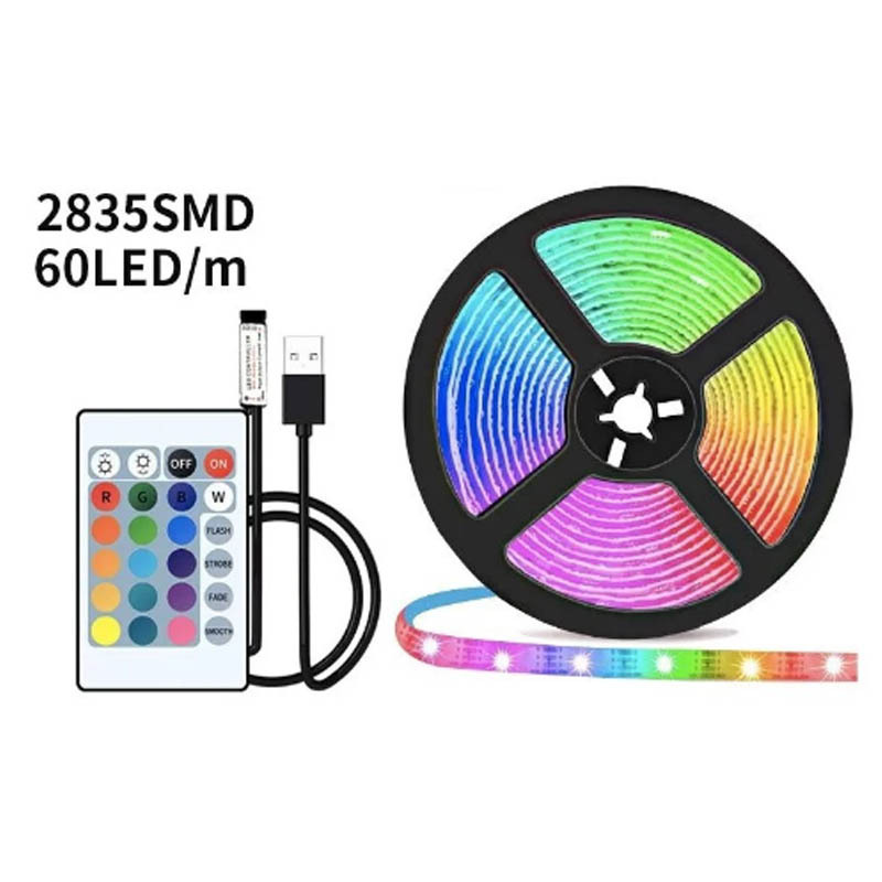 1M 2M 3M 4M 5M 5V Flexible Light Strip 2835 RGB Gaming Room Decoration Smart LED Strip Light for Party