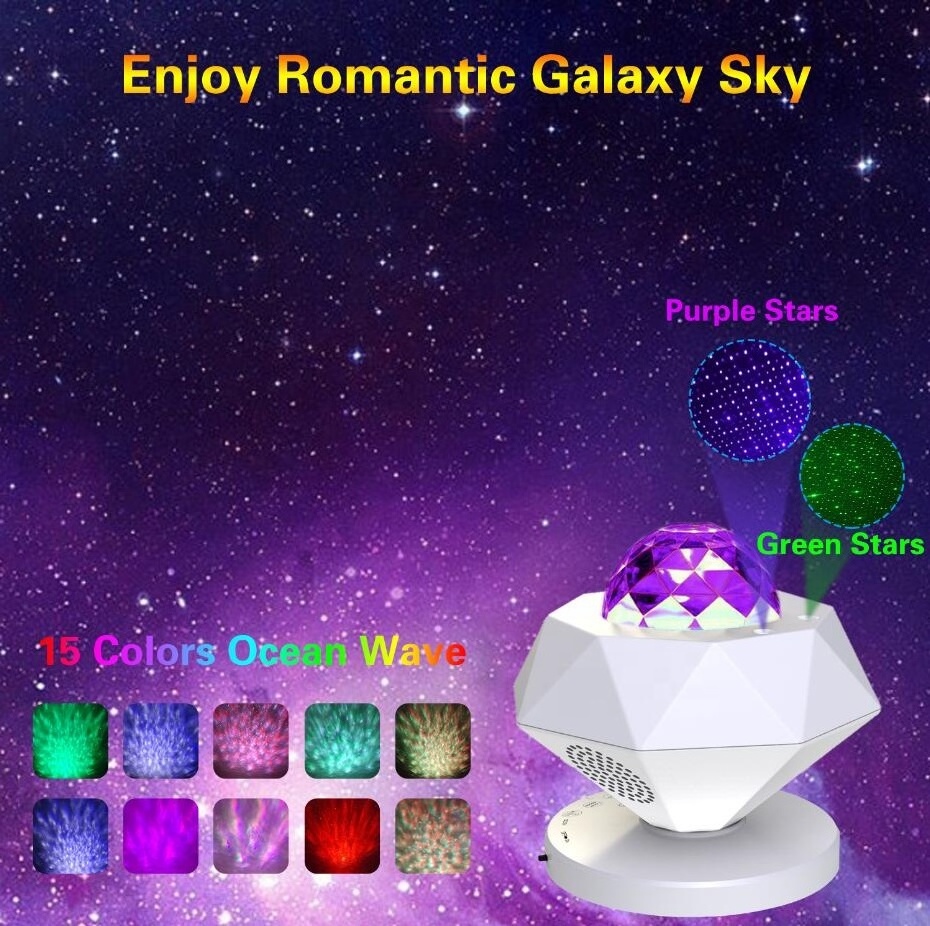 2021 Newest Design White Music USB Led Laser Star Starry Sky Aurora Galaxy Projector Light