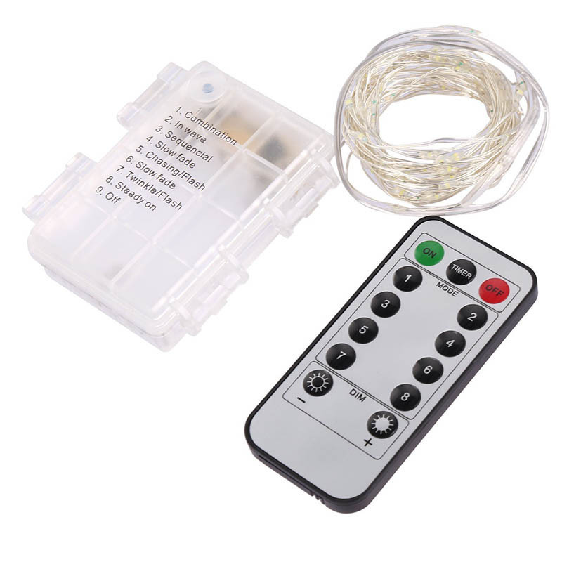 USB Multifunction Remote Control Light String Battery Operated 5M 10M Led Fairy String Lights for Home Room Party Decor