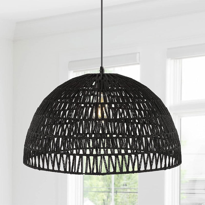 Home Kitchen Dining Hanging Lamp Ceiling Lighting Led Decorative Nordic Modern Rattan Pendant Light