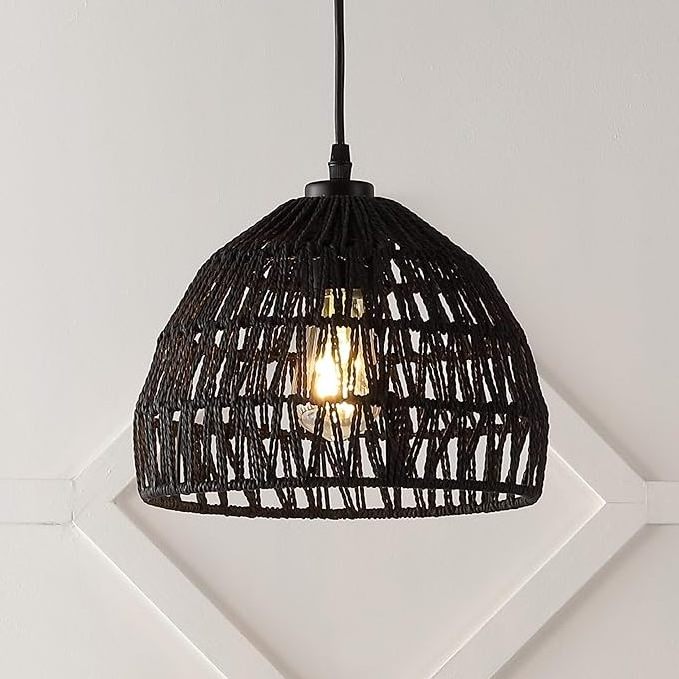 Home Kitchen Dining Hanging Lamp Ceiling Lighting Led Decorative Nordic Modern Rattan Pendant Light