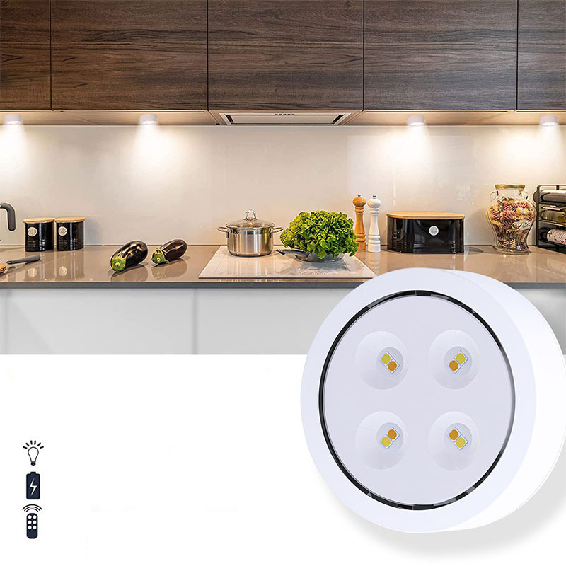 Kitchen LED Spot Under Cabinet Lights Wall Lamp Home Wireless Remote Control Night Light