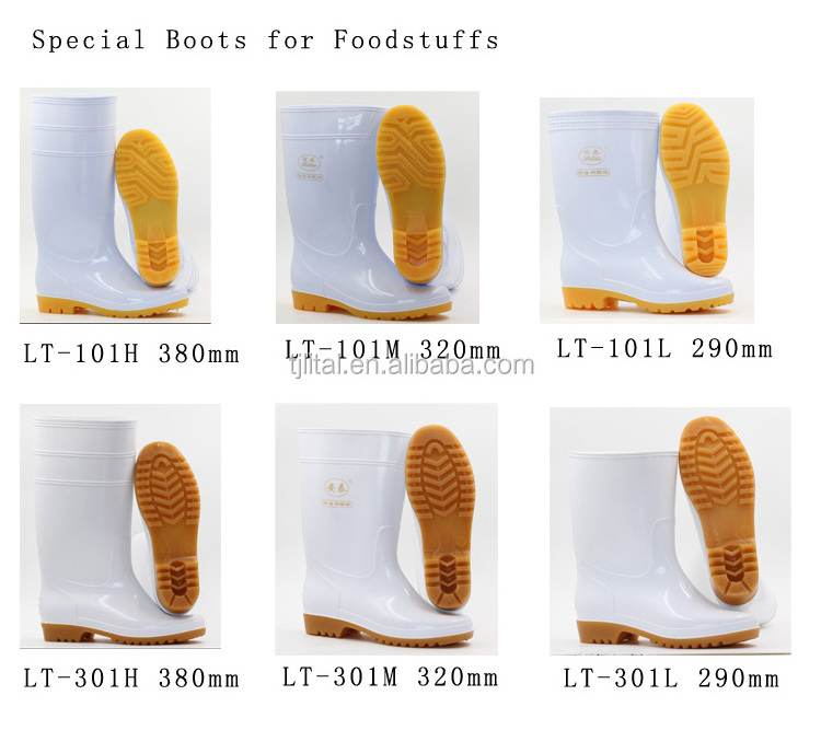 waterproof  man long rubber boot  for men rain bota pvc high rubber wellies Wellington White boots factory