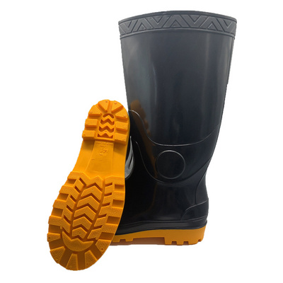 unisex plastic waterproof shoes for men pvc rain boots  high heel gum wellington boots rubber pvc custom