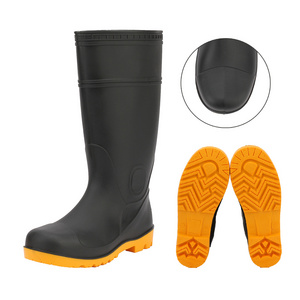 Safety  unisex pvc good quality working rubber pvc rain boots gum boots with steel toe for sale adults