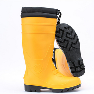 Manufacturer agriculture steel toe yellow waterproof pvc safety boot rain gum boots men wholesale for adults