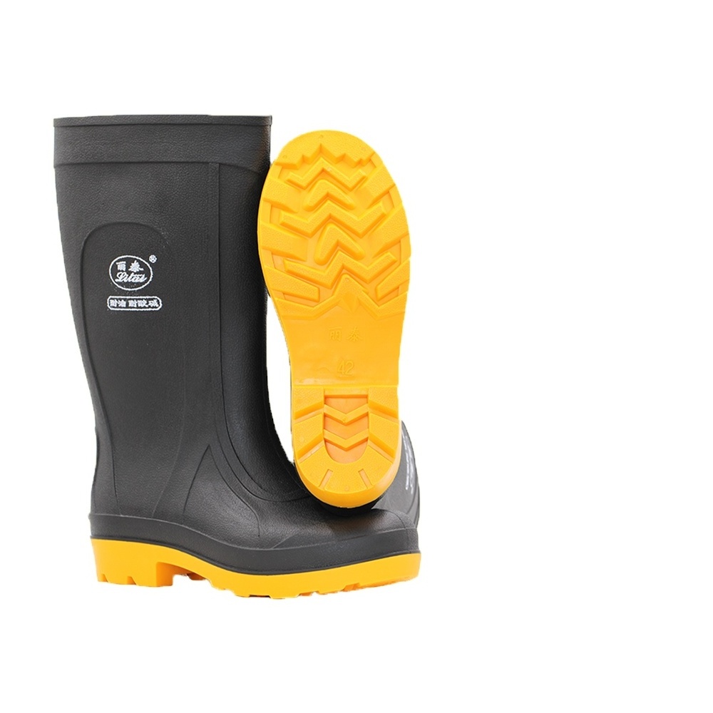 Low moq cheap botas jebe de seguridad unisex pvc rain boots gum boots waterproof for outdoor work