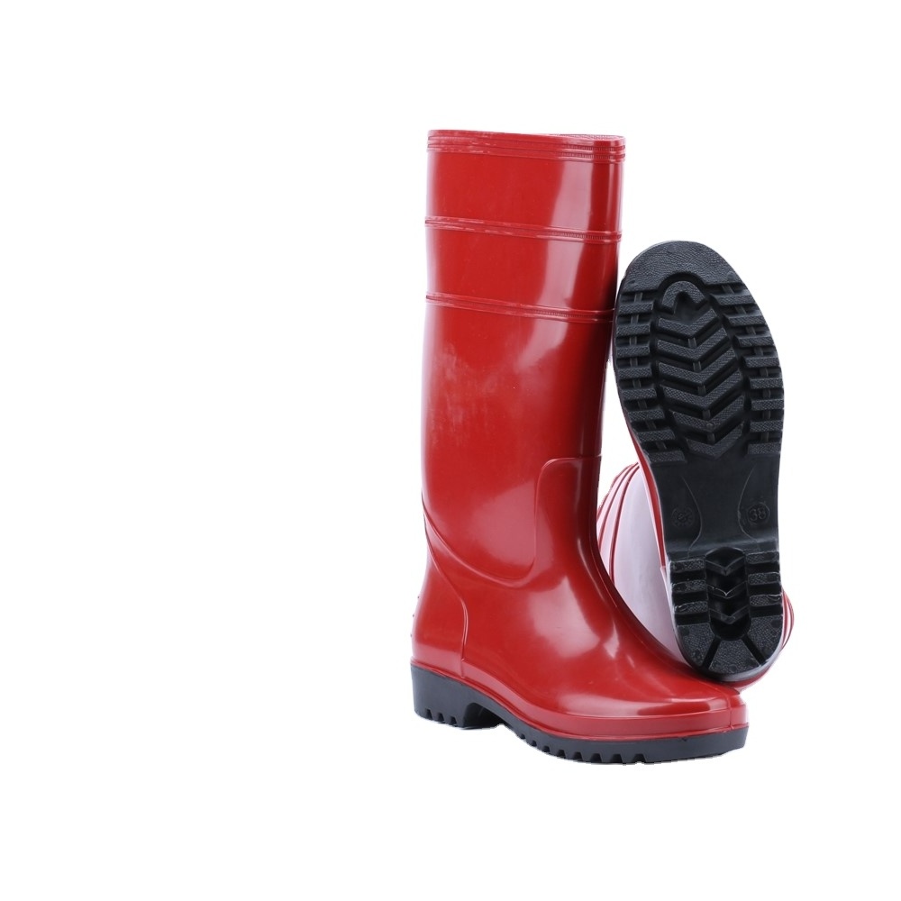 custom cheap designed unisex anti slip waterproof long PVC Rain Boot gum boots for men working industry