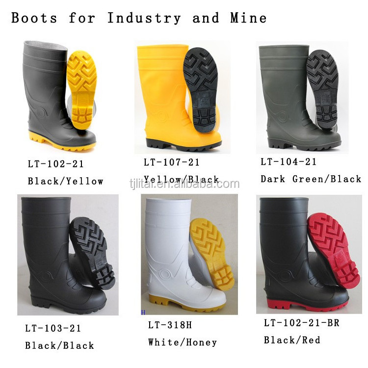 Factory cheap protective PVC rubber chemical anti-slip safety work mining  unisex agriculture farming boots