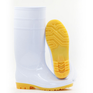 waterproof  man long rubber boot  for men rain bota pvc high rubber wellies Wellington White boots factory