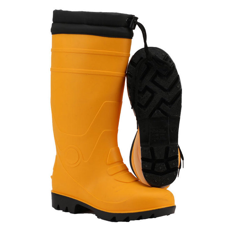 Manufacturer agriculture steel toe yellow waterproof pvc safety boot rain gum boots men wholesale for adults