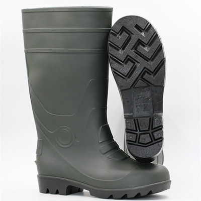 wholesale PVC Wellies Boots Rain Boots Ordinary Steel Toe Working PVC Rain Boots waterproof men for adults