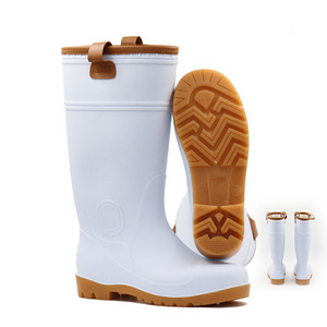 unisex anti-slip wellington clear long wholesale custom rain boots pvc safety gum boots men waterproof