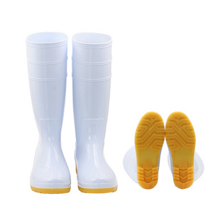 Agricultural Food Industry White PVC Safety Prevention Boots gum boots For Working industry factory adults