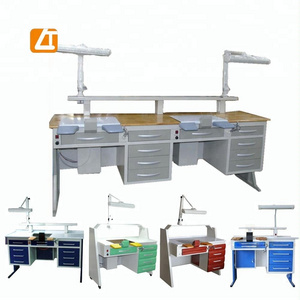 wood table LT-D04 dental technician table dental tech workstation lab bench