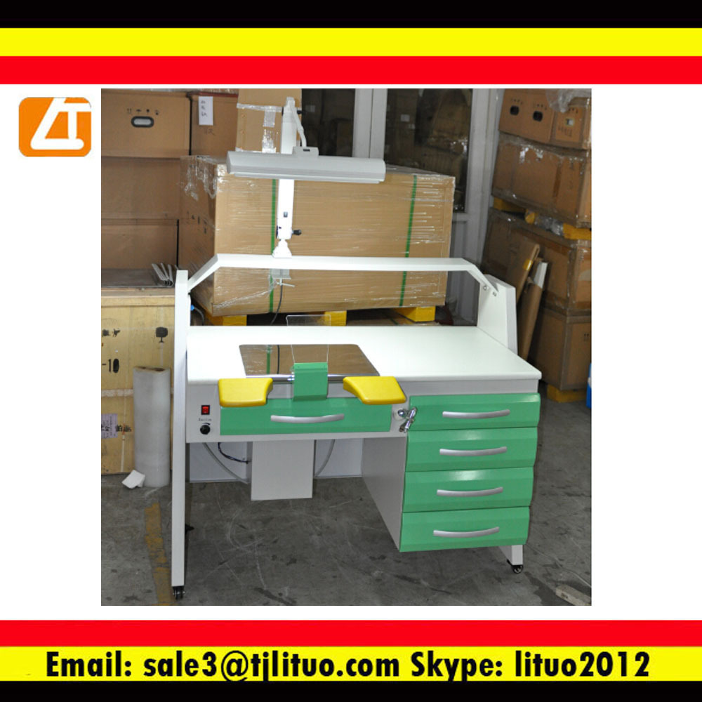 wood table LT-D04 dental technician table dental tech workstation lab bench