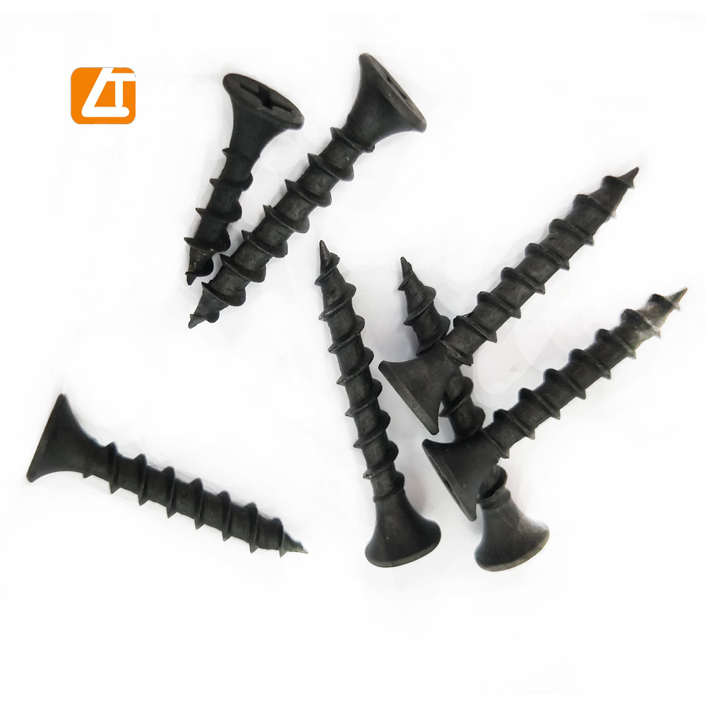 Tianjin manufacturer C1022A carbon steel fine & coarse thread black gypsum drywall screws