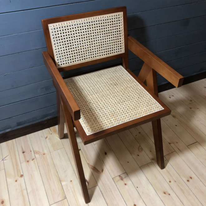 Modern Design Solid Wood Rattan Chair