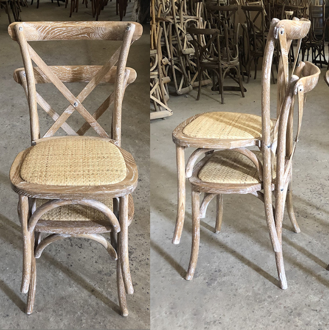 High Quality Solid Wood Event Wedding Chairs Rattan Wood Restaurant Chairs Stackable Dining Chair