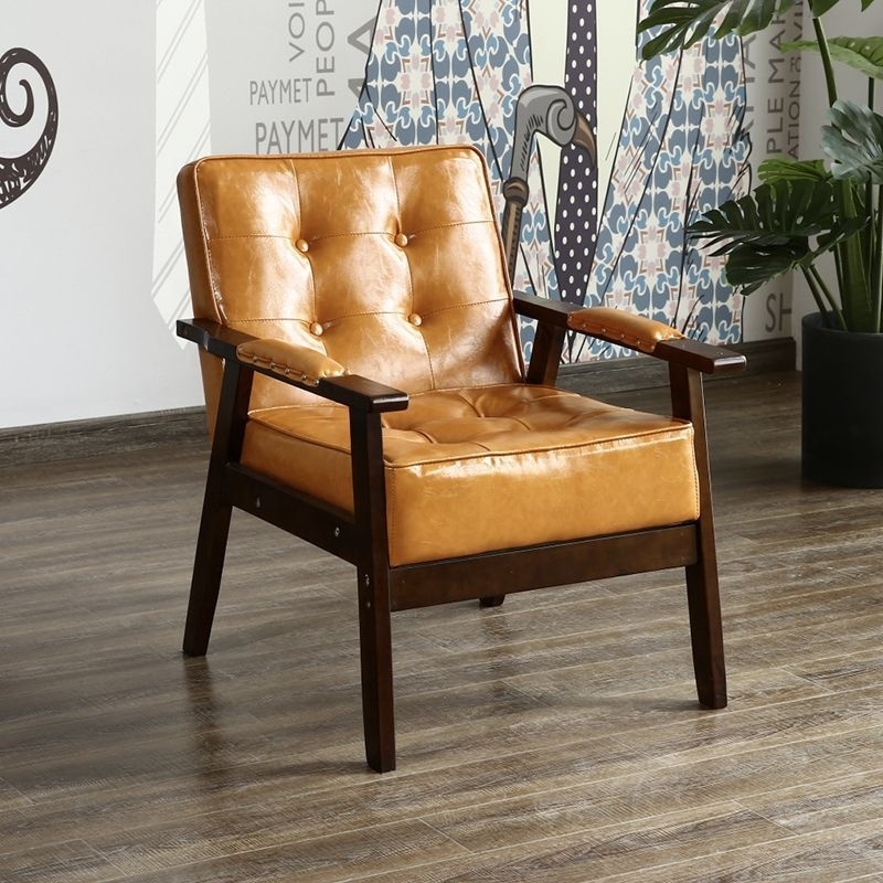 High quality Wooden  New Design Pu Seat Coffee Shop Restaurant Hotel Dinning Armchair