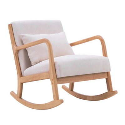 Factory Direct Supply European Nordic Style Wooden Solid Wood Rocking Chair Living Room arm chair