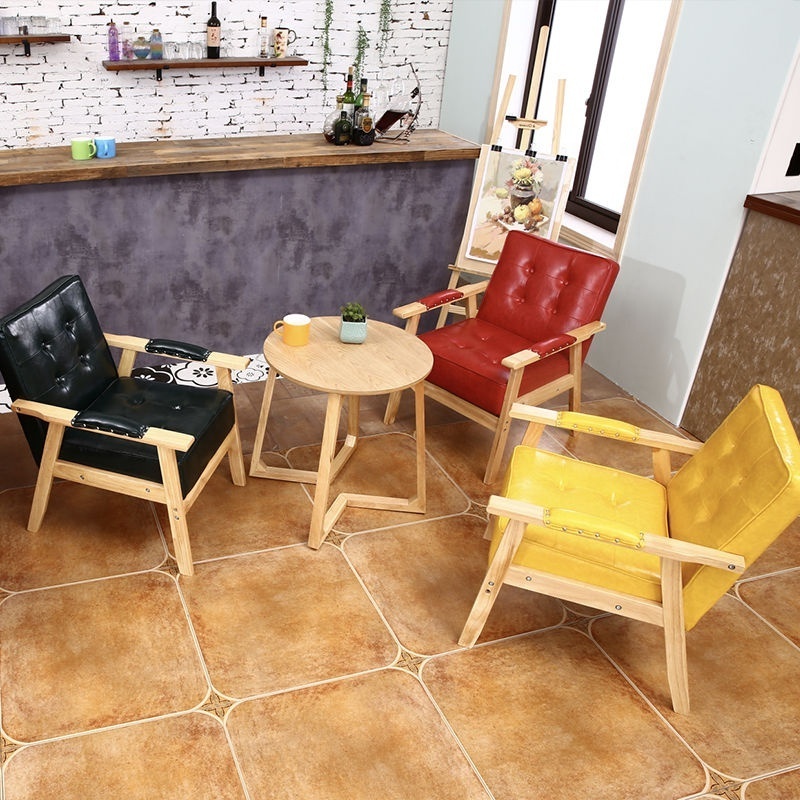 High quality Wooden  New Design Pu Seat Coffee Shop Restaurant Hotel Dinning Armchair