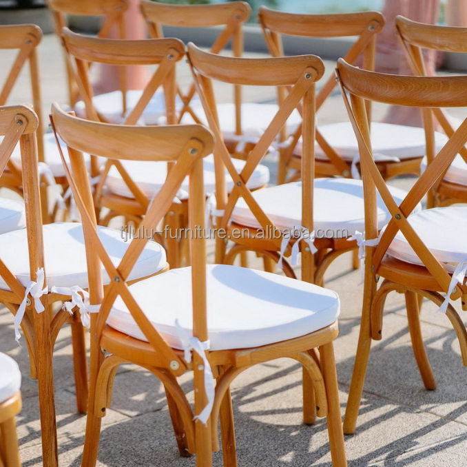 High Quality Solid Wood Event Wedding Chairs Rattan Wood Restaurant Chairs Stackable Dining Chair