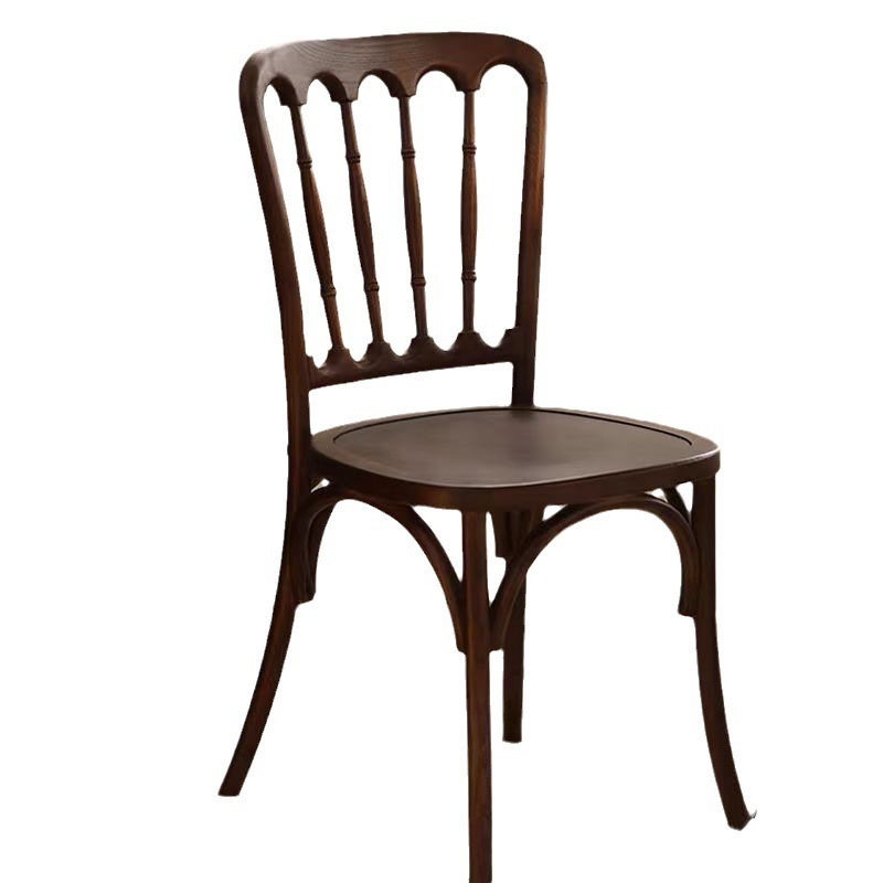 High Quality Solid Wood Event Wedding Chairs Rattan Wooden Chairs Stackable Dining Chair