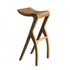 Wood bar stool solid wood Nordic bar chair unique design strong weight capacity high bar stool chair