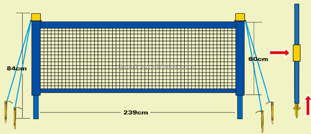 Outdoor Toys Beach Racket Set Tennis Set with Net and Pole Garden Plastic Color Box 2000sets EN71/ASTMF963 TT ,L/C 101038 CN;GUA