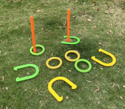 Ring Toss Game Set for Indoor Outdoor Horseshoes Throwing Lawn Camping Game