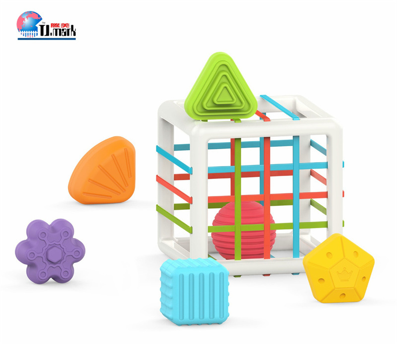 Montessori Coin Box Plastic Stacking Blocks Matching Shape Colors Stacking Toys Ball Drop Learning Toys