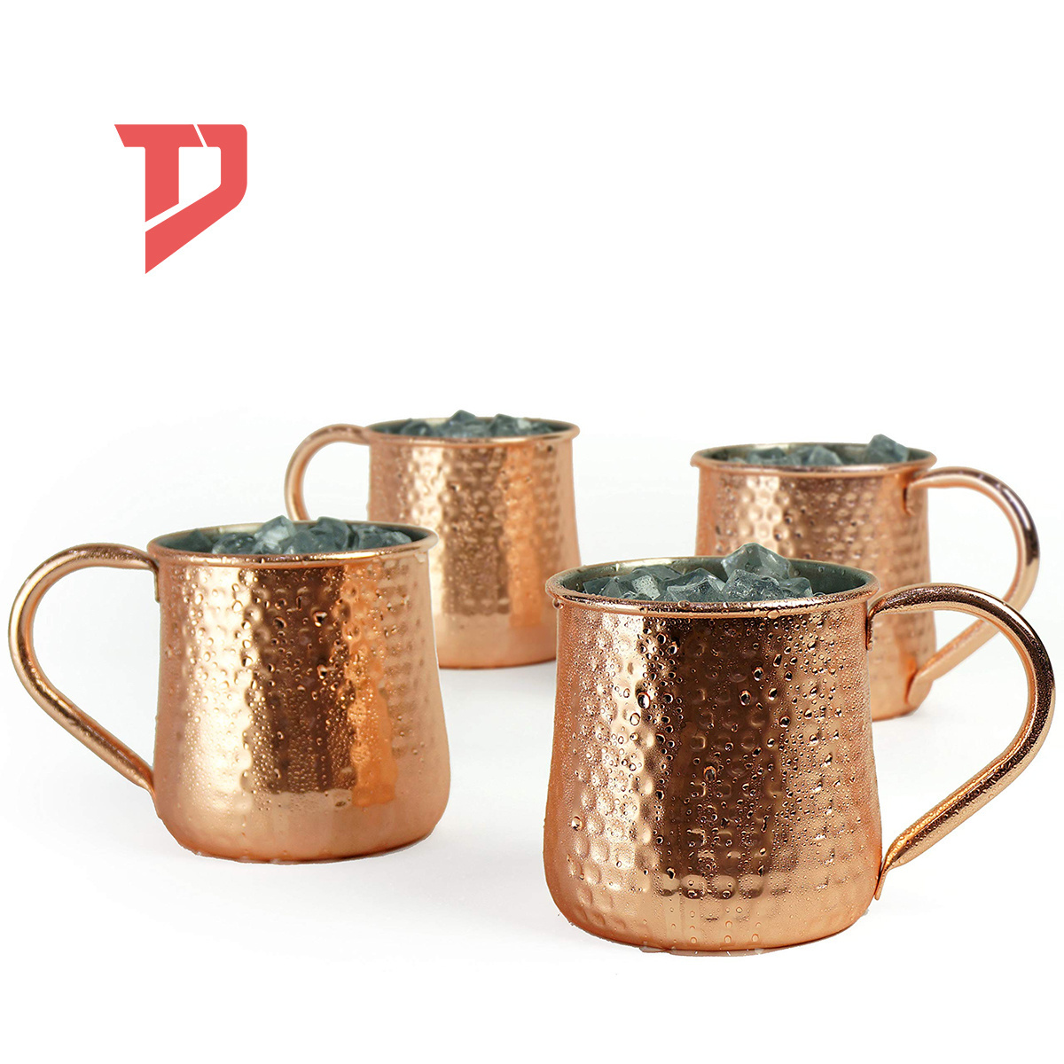 Custom Wholesale Stainless Steel Copper Hammered Custom Cheap Coffee Beer Wine Cup Cocktail Moscow Mule Mug