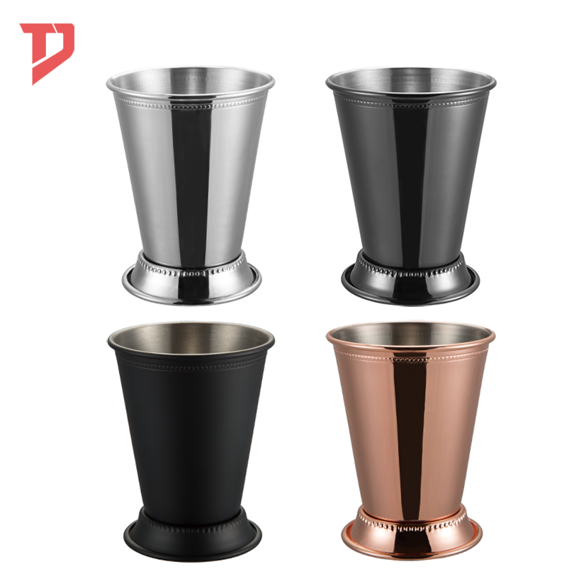 Hot sell Stainless Steel Cups Premium Drinking Glasses Unbreakable Step Cone Cup Mint Julep Cup