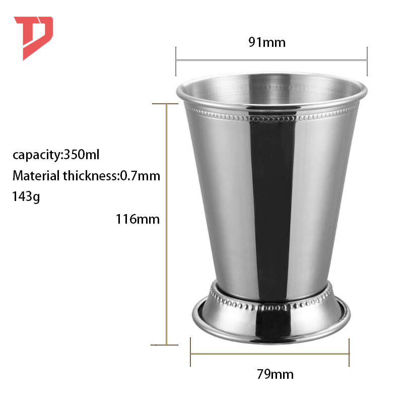 Hot sell Stainless Steel Cups Premium Drinking Glasses Unbreakable Step Cone Cup Mint Julep Cup