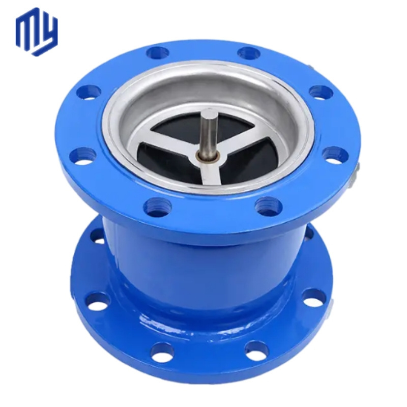 Hc41x Single One Way Vertical Ductile Iron Body Pn10 Pn16 Sump Pump Double Flange Muffler Silent Check Valve