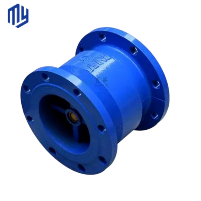 Hc41x Single One Way Vertical Ductile Iron Body Pn10 Pn16 Sump Pump Double Flange Muffler Silent Check Valve