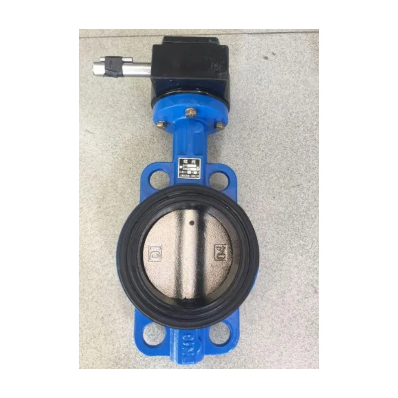 DN50 Pn16 Ductile Iron Wafer Type Worm Gear Box Operated Butterfly Valve