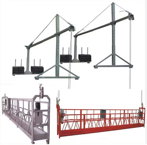 China Hydraulic Scaffolding For Construction ZLP630 ZLP800 Suspend Platform 500kg Mobile Electric Lifting Scaffolding Platforms