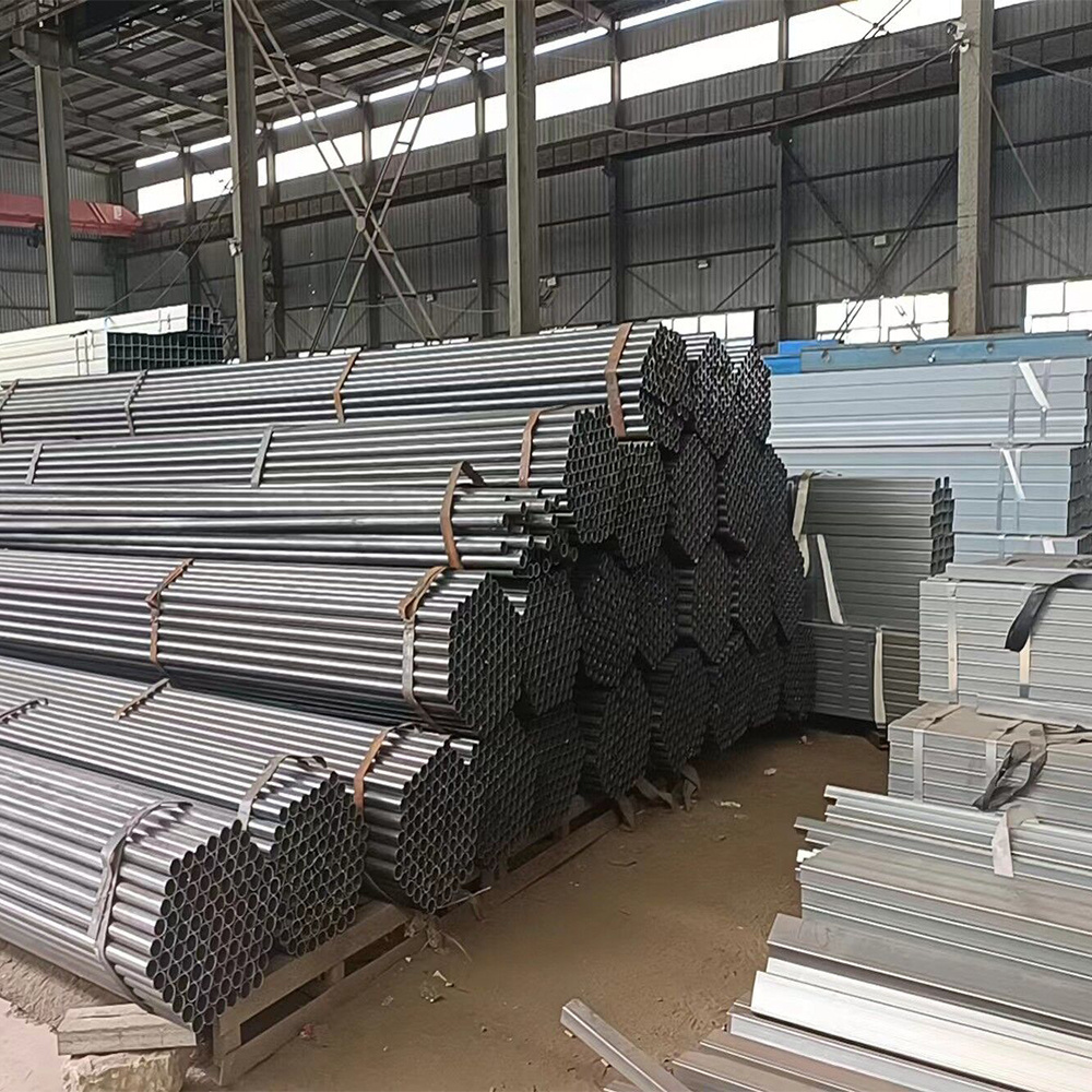 Tianjin metal building materials customized welded steel pipes Gi galvanized ERW carbon steel welded pipe  for construction