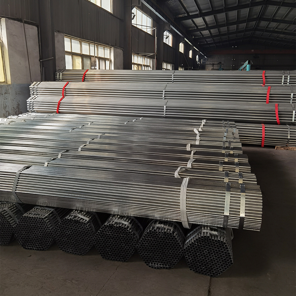 Tianjin metal building materials customized welded steel pipes Gi galvanized ERW carbon steel welded pipe  for construction