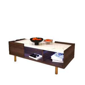 Custom morden center table books ethiopian coffee table set dark solid wood tea table