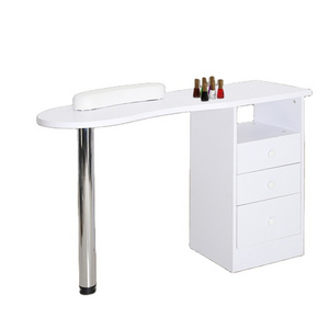 Manicure Table Technician Nail Art Beauty Salon Station Desk with Chest of 3 Drawers Nail table White