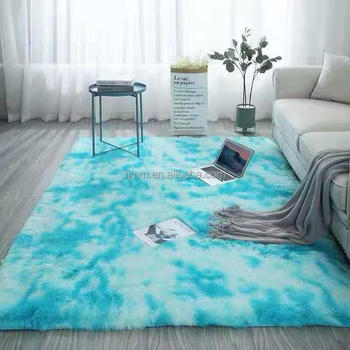 High quality fluffy custom rugs square fluffy anti skid rug shaggy rug carpet anti slip