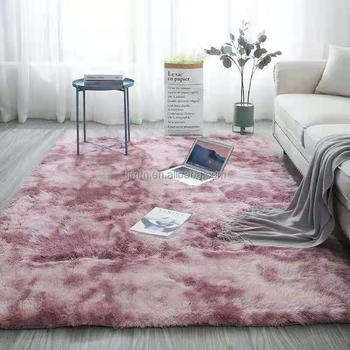 High quality fluffy custom rugs square fluffy anti skid rug shaggy rug carpet anti slip